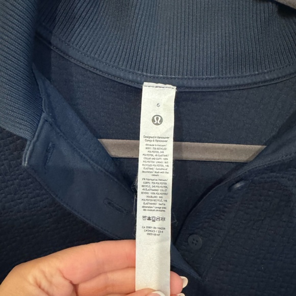 Lululemon Textured Long-Sleeve Polo Shirt - Picture 6 of 6